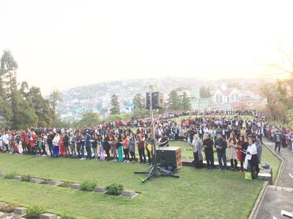 An Easter sunrise service conducted at Kohima War Cemetery. (File photo courtesy social media)